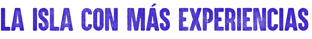 Texto decorativo con el lema "La isla con más experiencias", que refuerza el nuevo posicionamiento de Tenerife en la campaña Gen Explorador DRD4-7R.